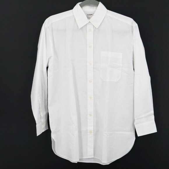 J. Crew Relaxed Button-Up Shirt Women XXS White Career Polished Professional NWT - Picture 2 of 16